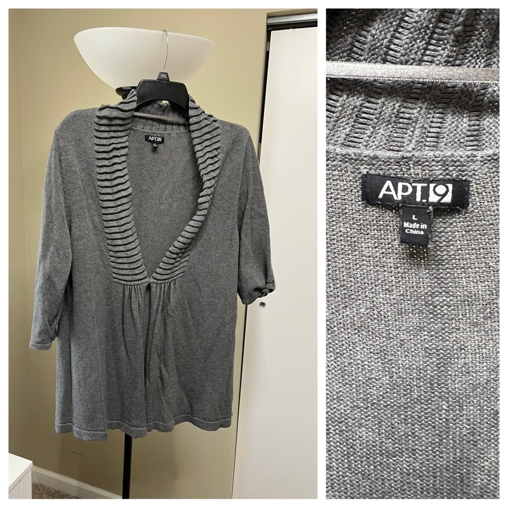 Gray cardigan